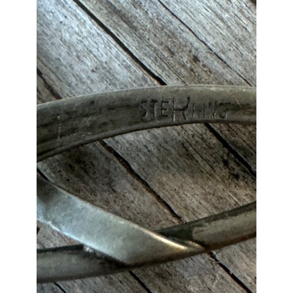 Vintage Sterling Silver Floral Flower Brooch Pin - Picture 4 of 5